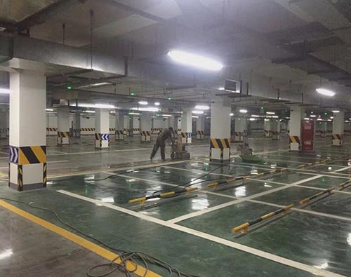 東郊記憶城地下車(chē)庫(kù) 金剛砂加固化劑已完工